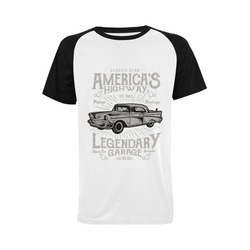 America's  Highway Men's Raglan T-shirt Big Size (USA Size) (Model T11)