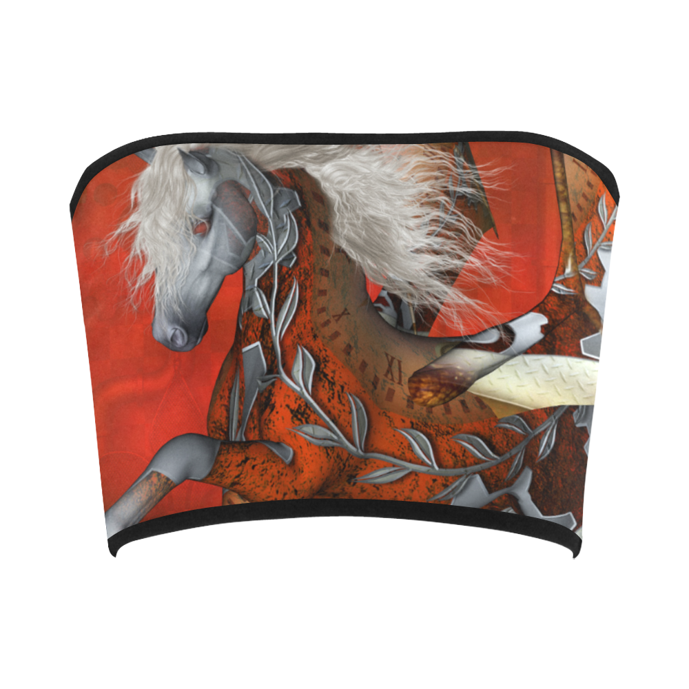 Awesome steampunk horse with wings Bandeau Top