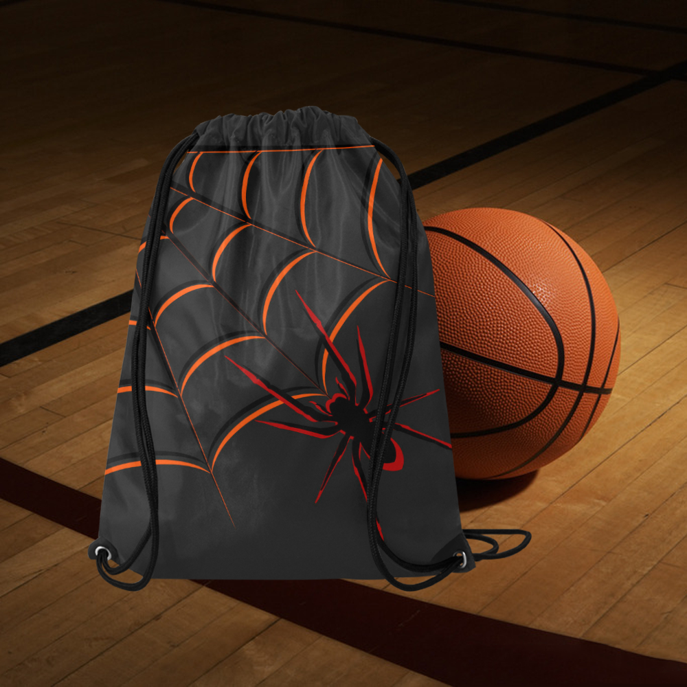 Scary Spider Medium Drawstring Bag Model 1604 (Twin Sides) 13.8"(W) * 18.1"(H)