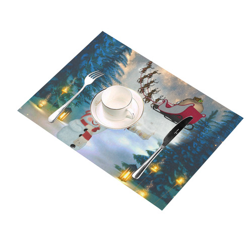 Santa Claus in the night Placemat 14’’ x 19’’ (Set of 2)