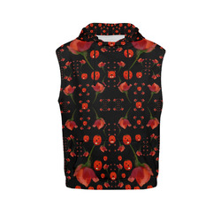 pumkins and roses from the fantasy garden All Over Print Sleeveless Hoodie for Men (Model H15)