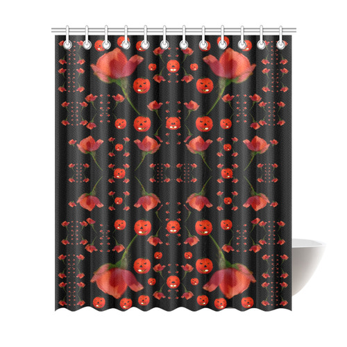 pumkins and roses from the fantasy garden Shower Curtain 72"x84"