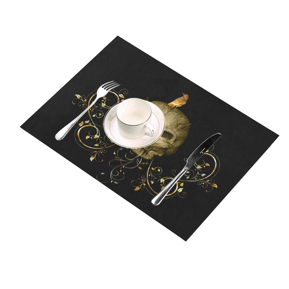 The golden skull Placemat 14’’ x 19’’ (Set of 4)