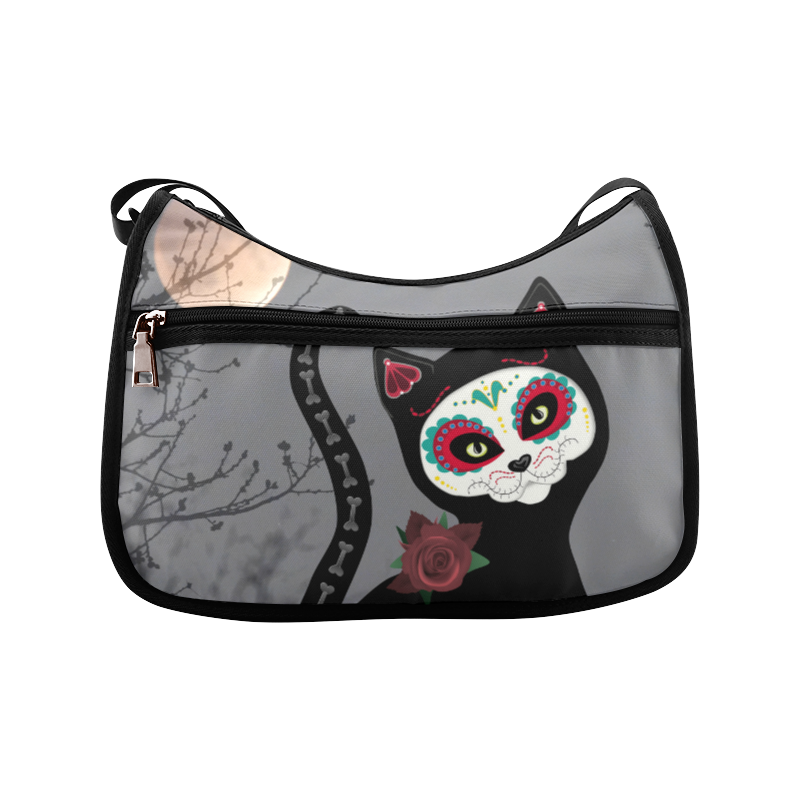 Day of the Dead Cat Crossbody Bags (Model 1616)