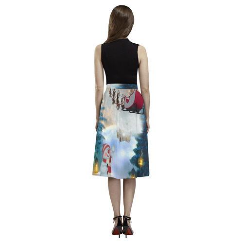 Santa Claus in the night Aoede Crepe Skirt (Model D16)