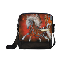 Awesome steampunk horse with wings Crossbody Nylon Bags (Model 1633)