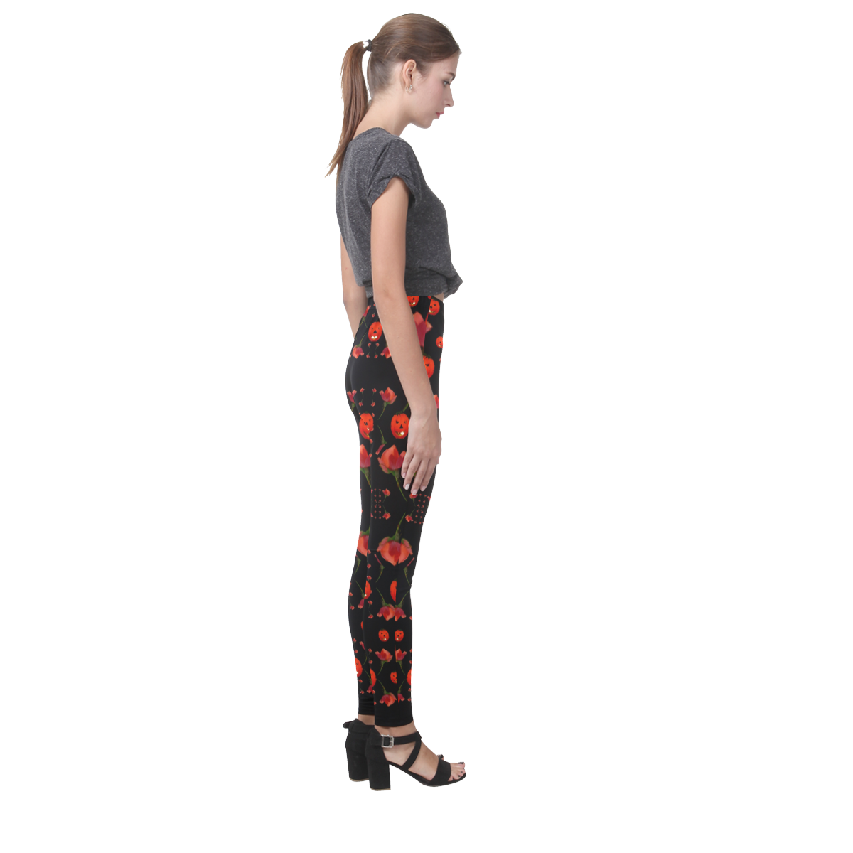 pumkins and roses from the fantasy garden Cassandra Women's Leggings (Model L01)