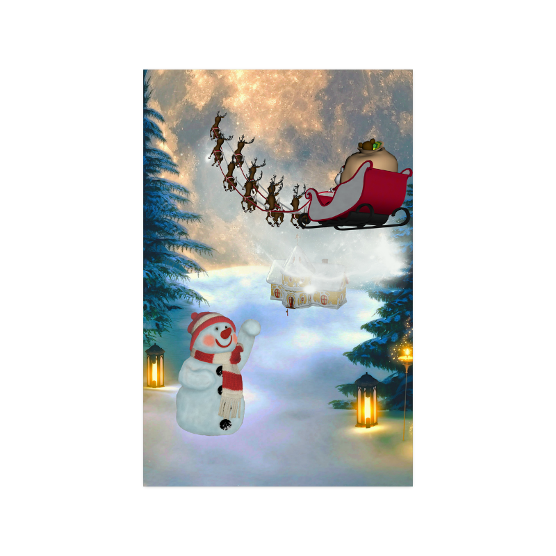 Santa Claus in the night Poster 11"x17"