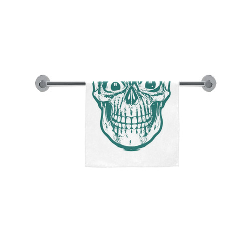 Sketchy Skull ,teal by JamColors Custom Towel 16"x28"