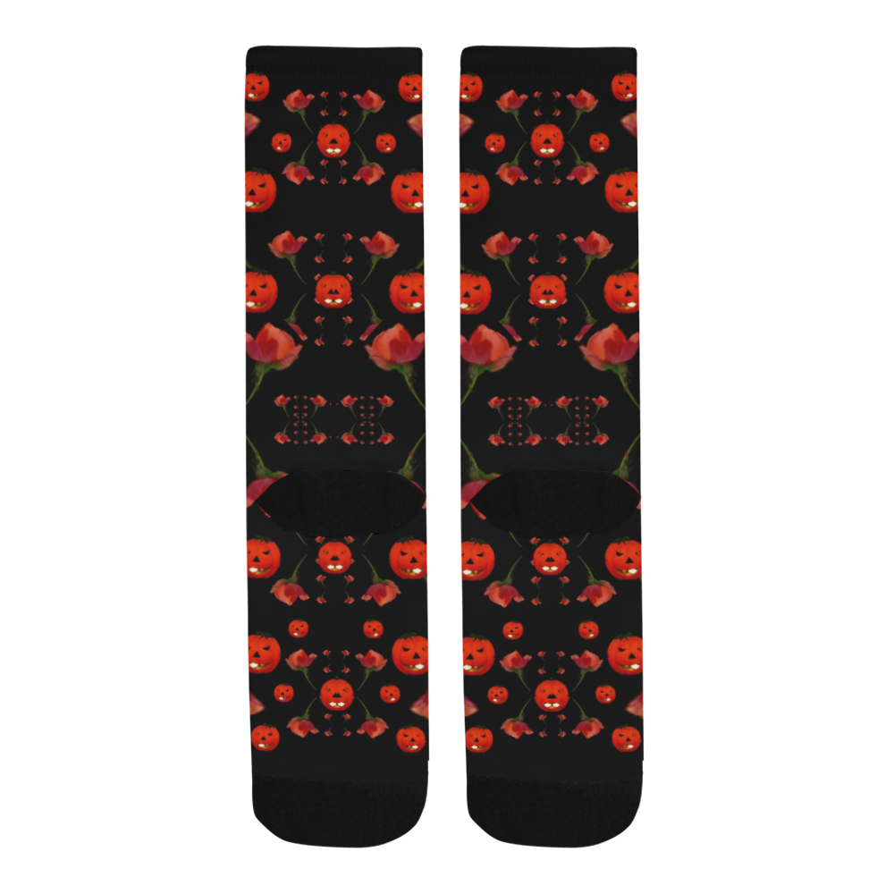 pumkins and roses from the fantasy garden Trouser Socks