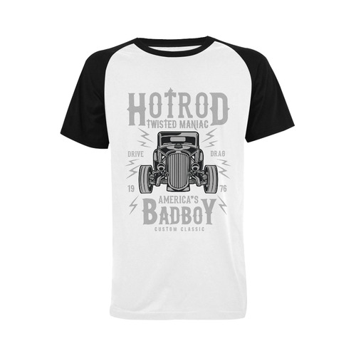 Twisted Hotrod Men's Raglan T-shirt Big Size (USA Size) (Model T11)