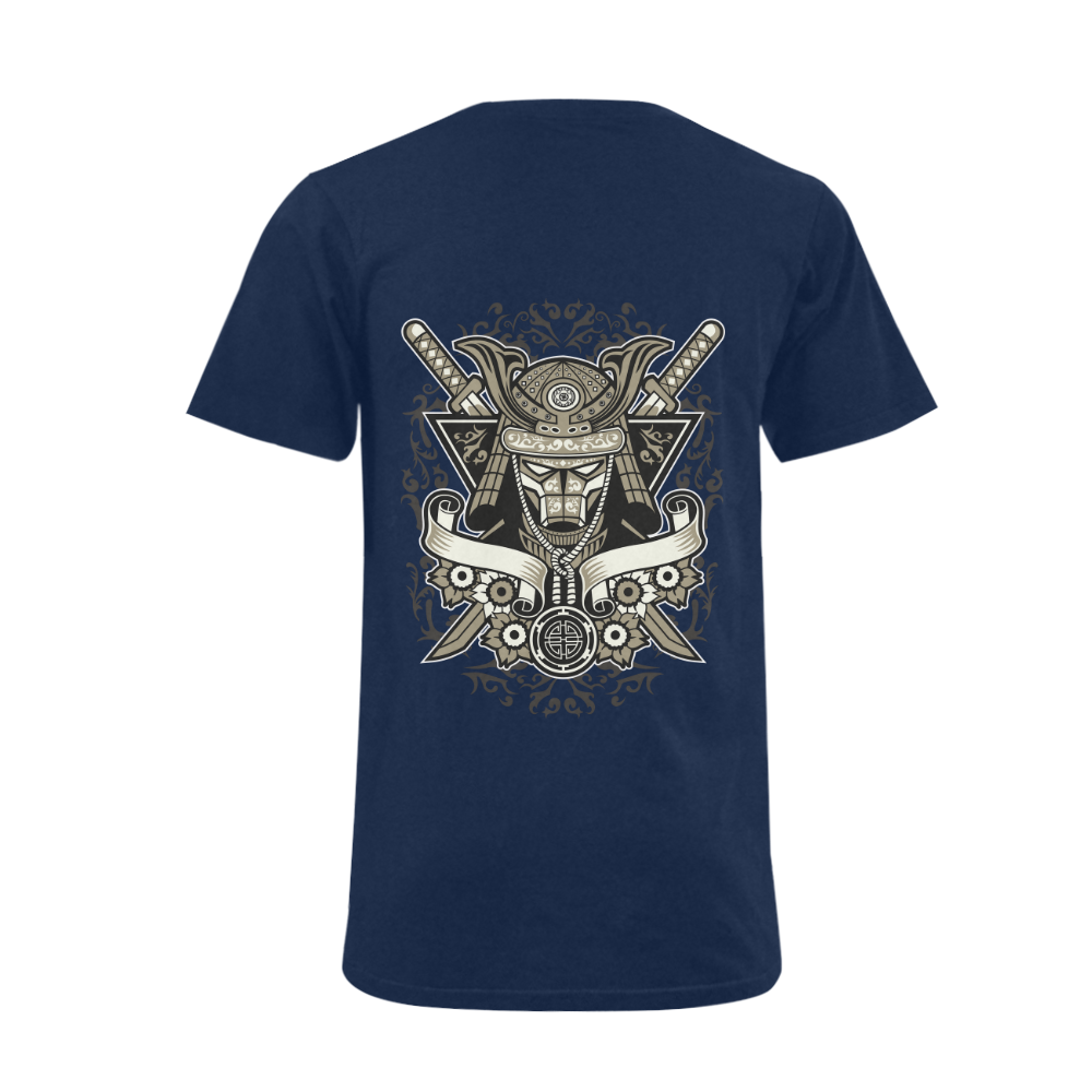 Samurai Men's V-Neck T-shirt  Big Size(USA Size) (Model T10)