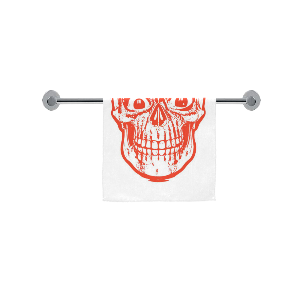 Sketchy Skull ,red by JamColors Custom Towel 16"x28"