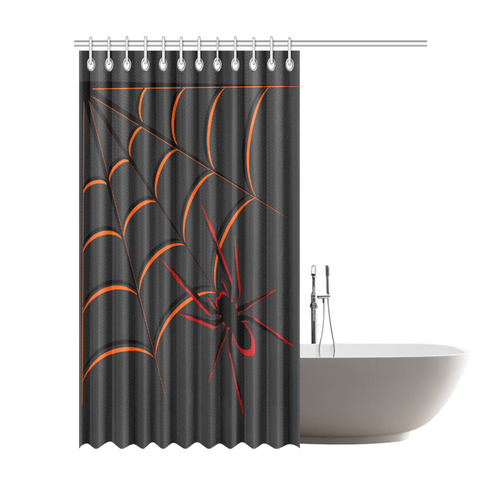 Scary Spider Shower Curtain 72"x84"