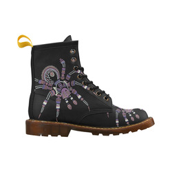 muted rainbow halloween spider High Grade PU Leather Martin Boots For Women Model 402H