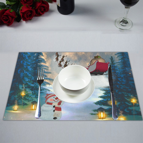 Santa Claus in the night Placemat 14’’ x 19’’ (Set of 2)
