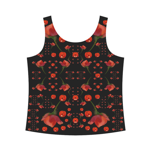 pumkins and roses from the fantasy garden All Over Print Tank Top for Women (Model T43)