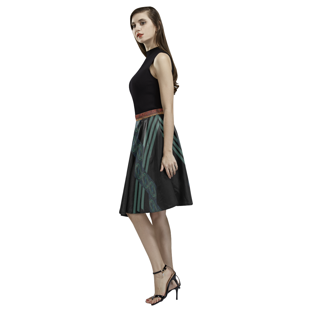 Kurukulla by Vaatekaappi Melete Pleated Midi Skirt (Model D15)