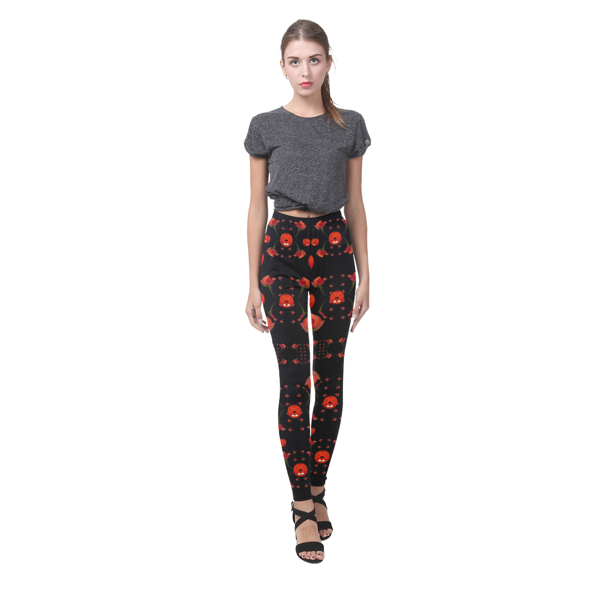 pumkins and roses from the fantasy garden Cassandra Women's Leggings (Model L01)