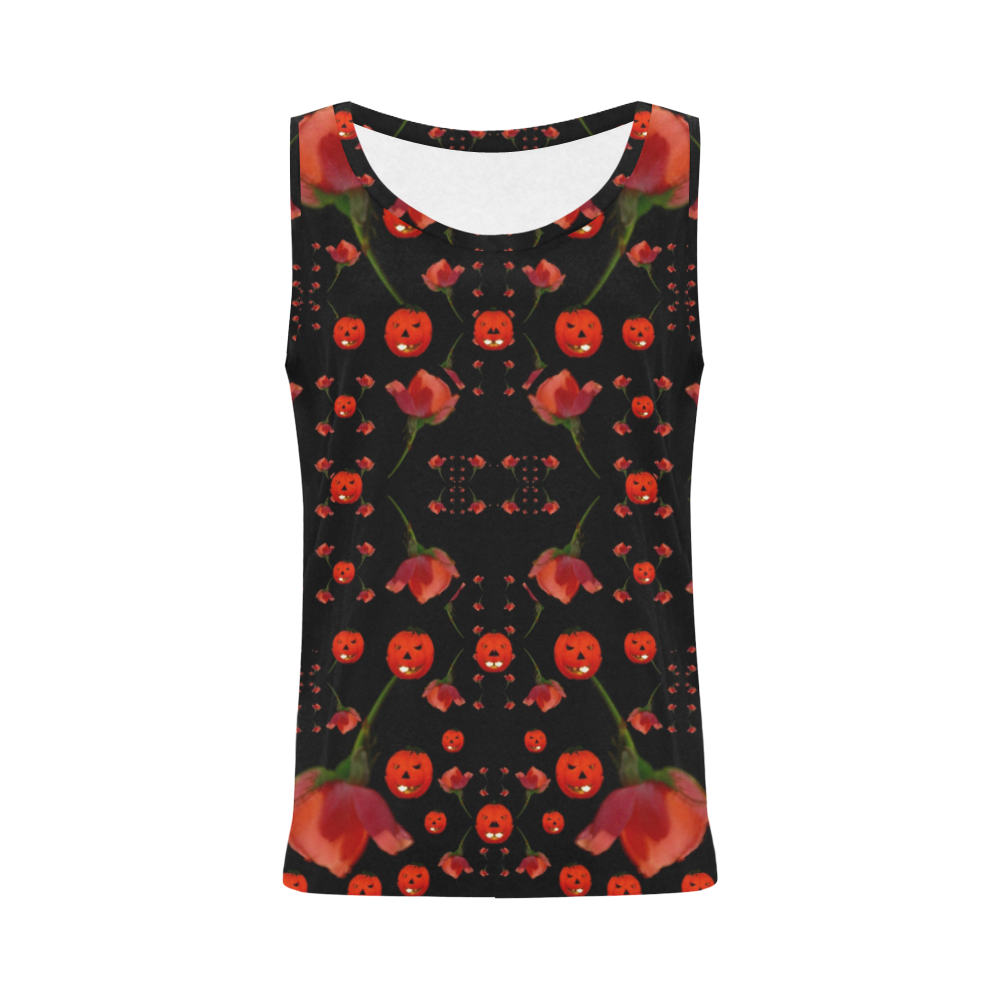 pumkins and roses from the fantasy garden All Over Print Tank Top for Women (Model T43)