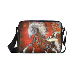 Awesome steampunk horse with wings Classic Cross-body Nylon Bags (Model 1632)