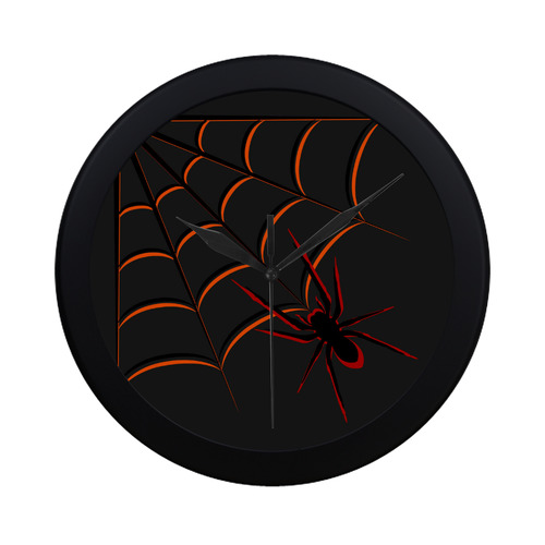Scary Spider Circular Plastic Wall clock