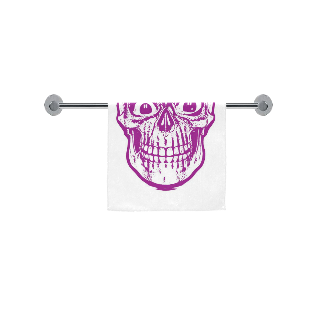 Sketchy Skull, plum by JamColors Custom Towel 16"x28"