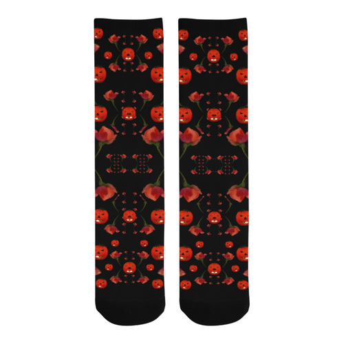 pumkins and roses from the fantasy garden Trouser Socks