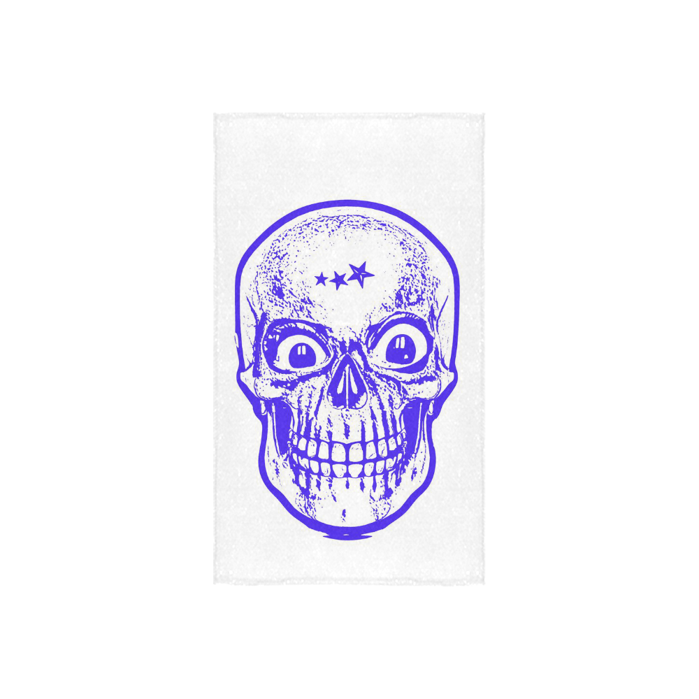 Sketchy Skull , blue by JamColors Custom Towel 16"x28"
