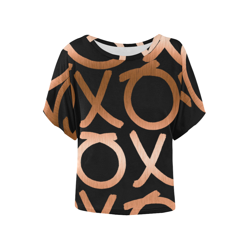 XOXO Women's Batwing-Sleeved Blouse T shirt (Model T44)
