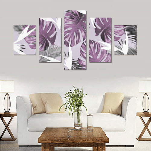Purple Tropics Canvas Print Sets B (No Frame)