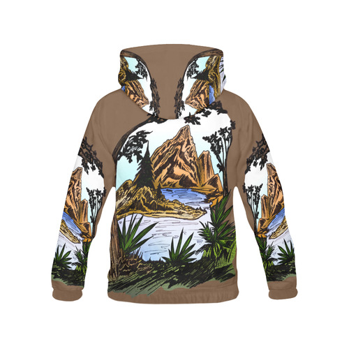 The Outdoors All Over Print Hoodie for Men (USA Size) (Model H13)