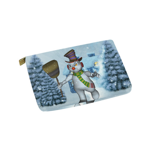 Funny grimly snowman Carry-All Pouch 9.5''x6''