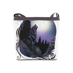 Howling Wolf Crossbody Bags (Model 1613)