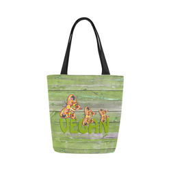 Vegan Love Life Butterflies Canvas Tote Bag (Model 1657)