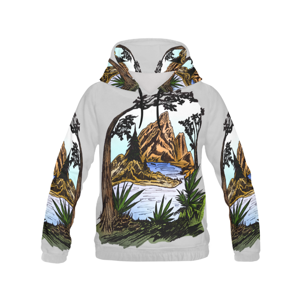 The Outdoors All Over Print Hoodie for Women (USA Size) (Model H13)