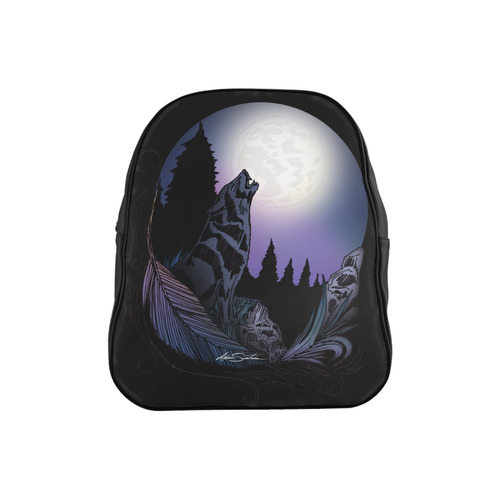 Howling Wolf School Backpack (Model 1601)(Small)