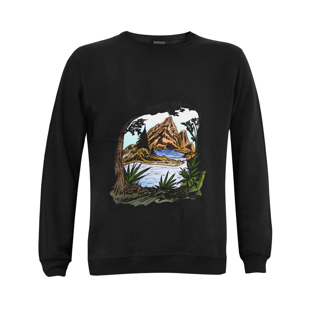 The Outdoors Gildan Crewneck Sweatshirt(NEW) (Model H01)