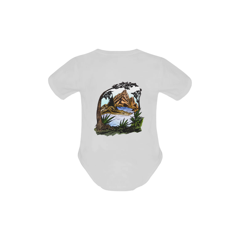 The Outdoors Baby Powder Organic Short Sleeve One Piece (Model T28)
