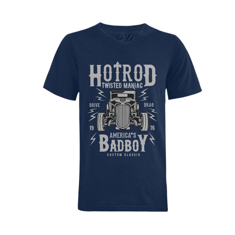 Twisted Hotrod Men's V-Neck T-shirt (USA Size) (Model T10)