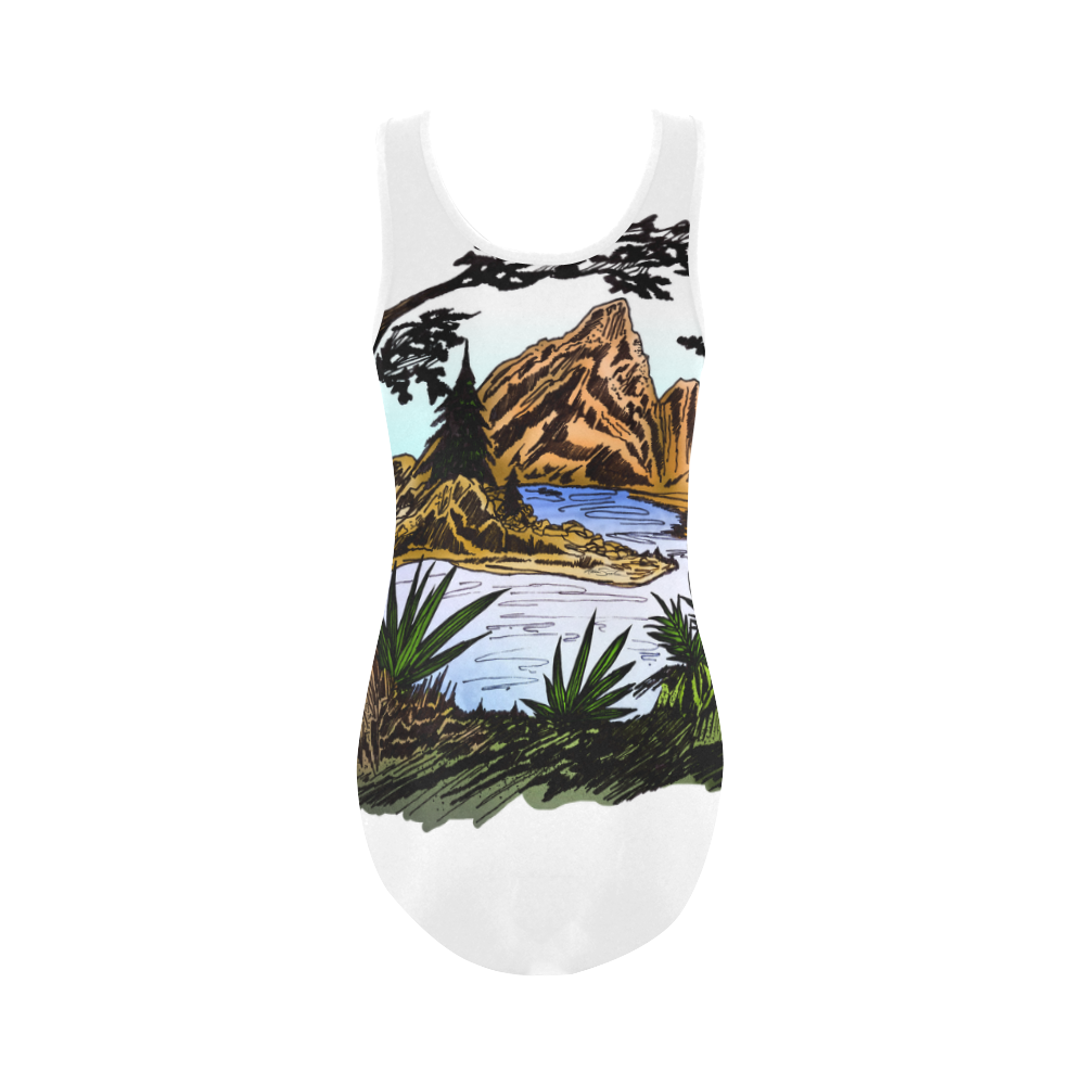 The Outdoors Vest One Piece Swimsuit (Model S04)