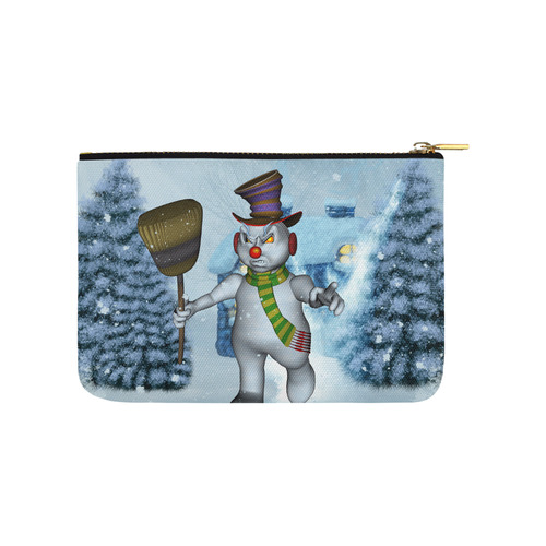 Funny grimly snowman Carry-All Pouch 9.5''x6''