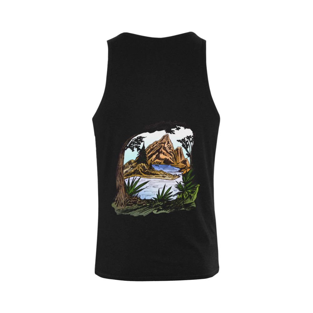 The Outdoors Plus-size Men's Shoulder-Free Tank Top (Model T33)