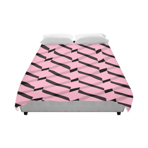 pink and white ziggyh Duvet Cover 86"x70" ( All-over-print)