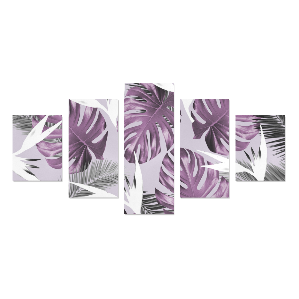 Purple Tropics Canvas Print Sets B (No Frame)