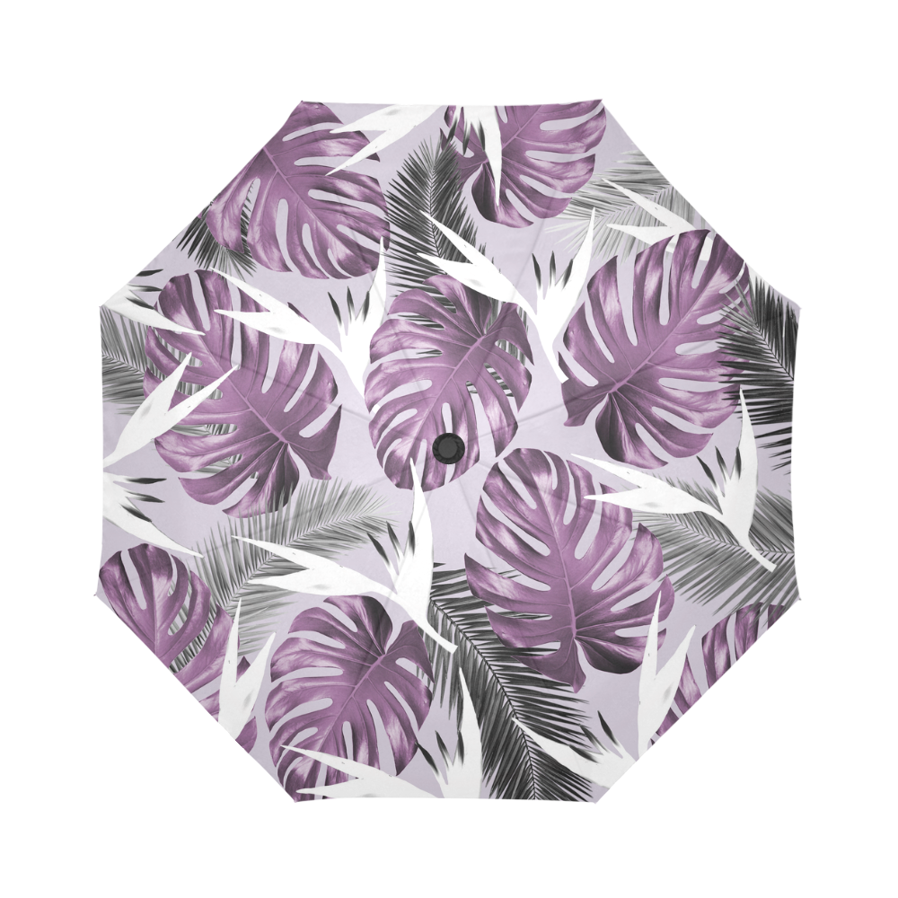 Purple Tropics Auto-Foldable Umbrella (Model U04)
