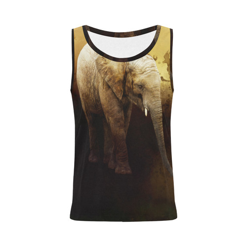 The cute elephant calf All Over Print Tank Top for Women (Model T43)
