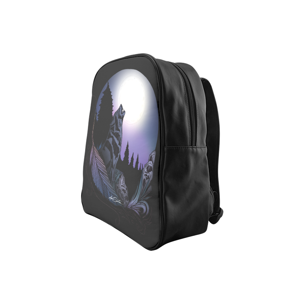 Howling Wolf School Backpack (Model 1601)(Medium)