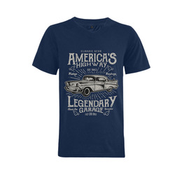 America's  Highway Men's V-Neck T-shirt (USA Size) (Model T10)