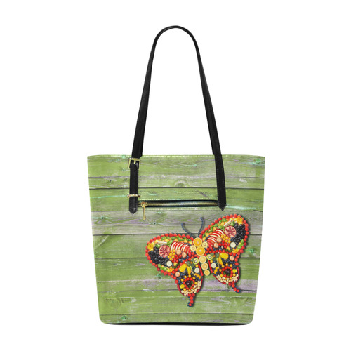 Vegan Butterfly Love Life Euramerican Tote Bag/Small (Model 1655)